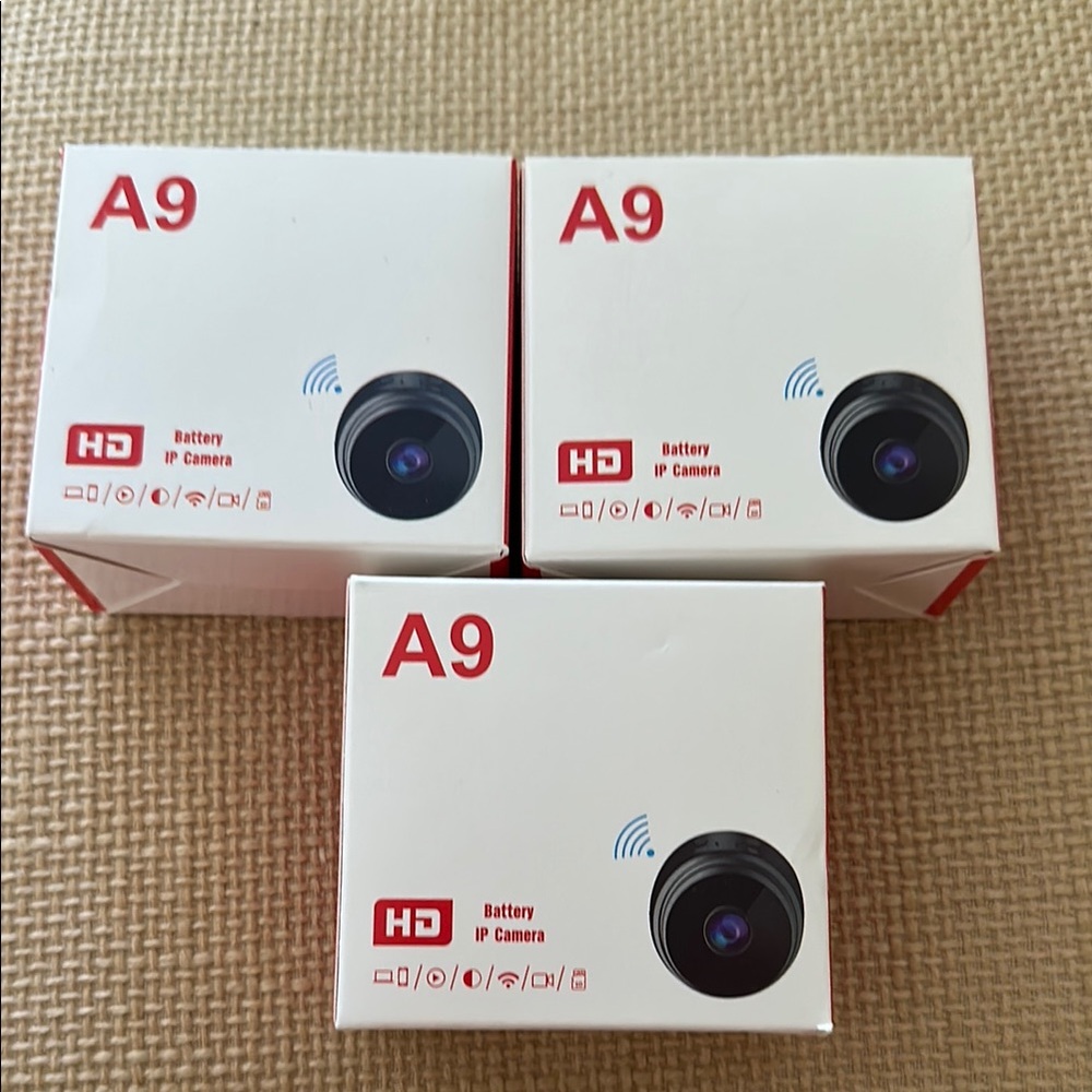 A9 Wireless IP Camera - Black (set of 3)